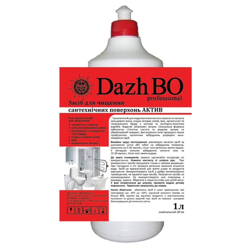 Засіб для чищення унітазів та сантехніки DAZHBO, рідкий, 1000мл